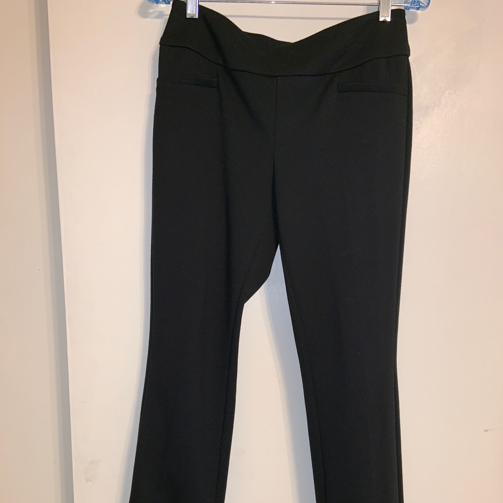 Ponte pull on work pant sm petite- black
